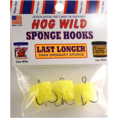 Omnisports Treble Hog Wild Sponge Hooks - Size 6, 3PK OM3519111
